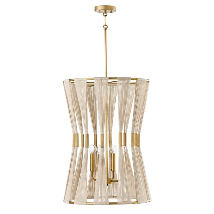 Capital Lighting Bianca 4 Light Foyer, Patinaed Brass