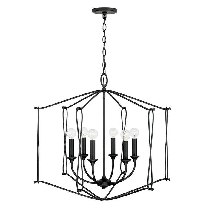 Capital Lighting Bentley 6 Light Foyer in Black Iron