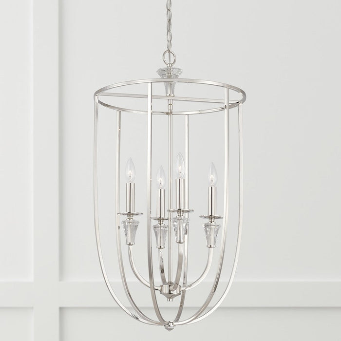 Capital Lighting Laurent 4 Light Foyer in Polished Nickel