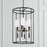 Capital Lighting Beckham 4 Light Foyer, Glossy Black/Aged Brass