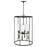 Capital Lighting Beckham 4 Light Foyer, Glossy Black/Aged Brass