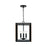 Capital Lighting Rowe 4 Light 12" Foyer, Matte Black/Brown Wood - 545441KD