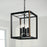 Capital Lighting Rowe 4 Light Foyer, Matte Black/Brown Wood