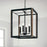 Capital Lighting Rowe 4 Light Foyer, Matte Black/Brown Wood