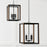 Capital Lighting Rowe 4 Light Foyer, Matte Black/Brown Wood