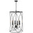 Capital Lighting Amara 4 Light Foyer, Matte Black/Brass