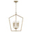 Capital Lighting Holden 4 Light Foyer, Aged Brass - 545941AD