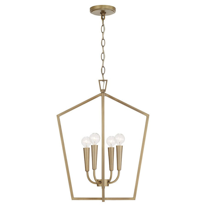 Capital Lighting Holden 4 Light Foyer, Aged Brass - 545941AD