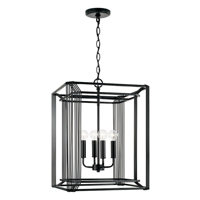 Capital Lighting Lennon 4 Light Foyer, Matte Black