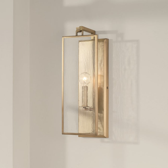 Capital Lighting Rylann 1 Light Wall Sconce, Brass/Antiqued Rain