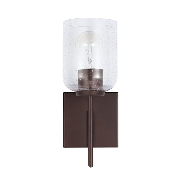 Capital Lighting Carter 1-Light Sconce, Bronze/Clear Seeded - 639311BZ-500