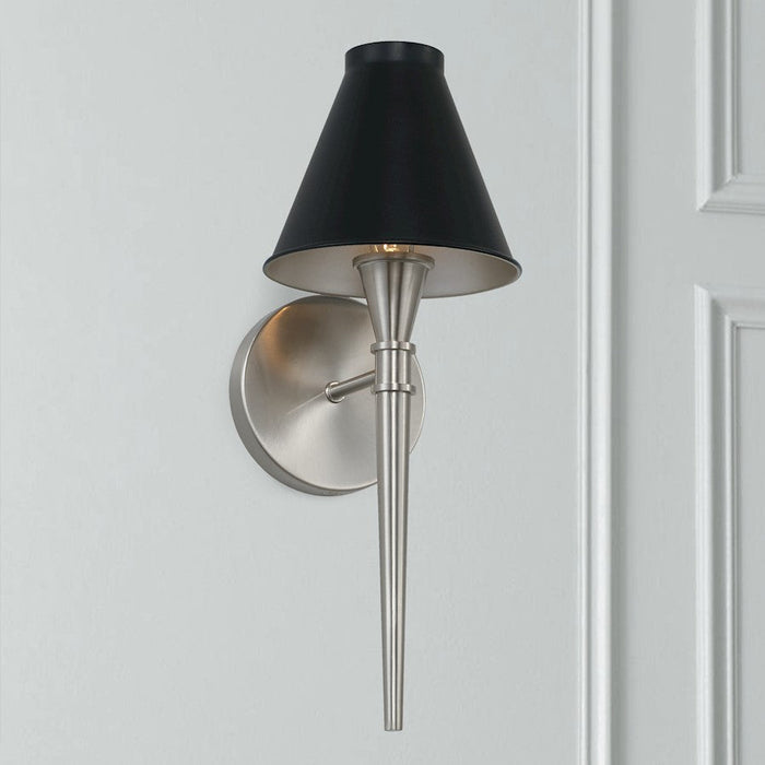 Capital Lighting Benson 1 Light Sconce in Black Tie