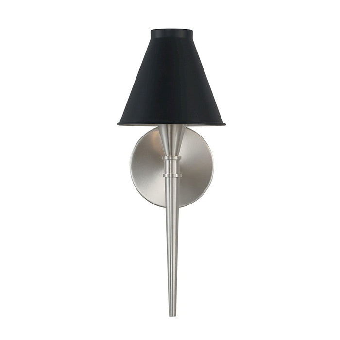 Capital Lighting Benson 1 Light Sconce in Black Tie