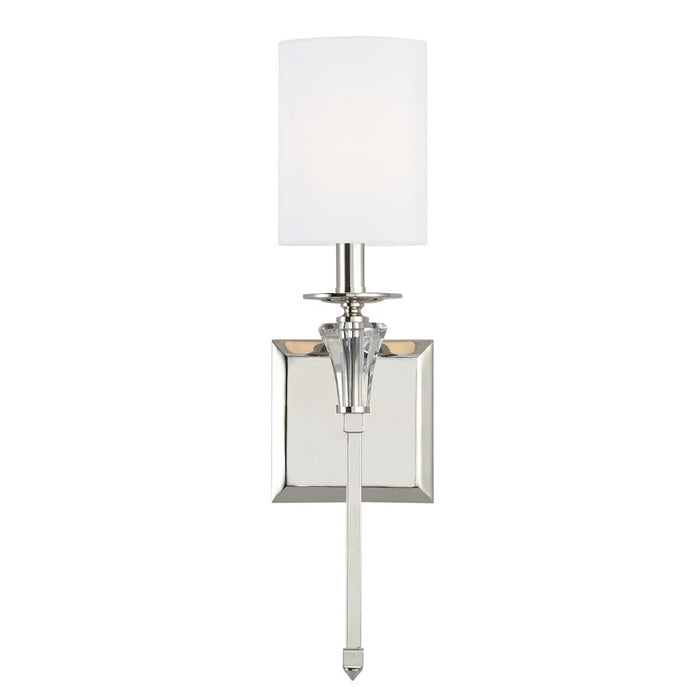 Capital Lighting Laurent 1 Light Sconce in Polished Nickel