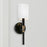 Capital Lighting Beckham 1 Light Sconce, Glossy Black/Brass