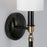 Capital Lighting Beckham 1 Light Sconce, Glossy Black/Brass