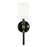 Capital Lighting Beckham 1 Light Sconce, Glossy Black/Brass