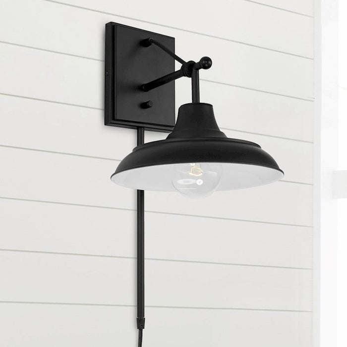 Capital Lighting Jones 1 Light Sconce in Matte Black