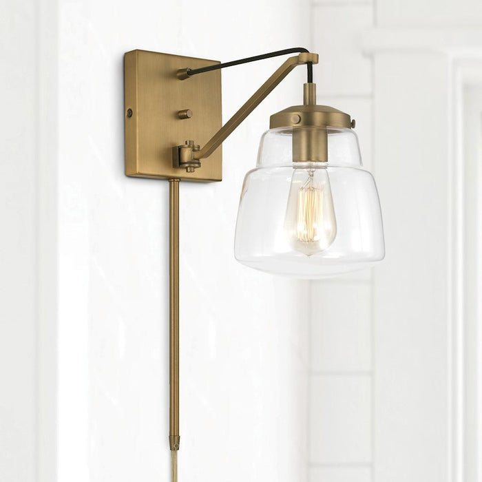 Capital Lighting Dillon 1 Light Sconce, Clear