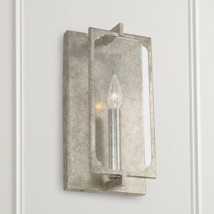 Capital Lighting Merrick 1 Light Sconce, Clear Seeded