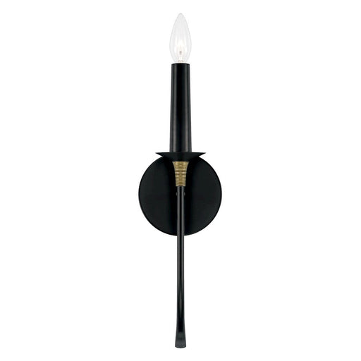 Capital Lighting Amara 1 Light Sconce, Matte Black/Brass