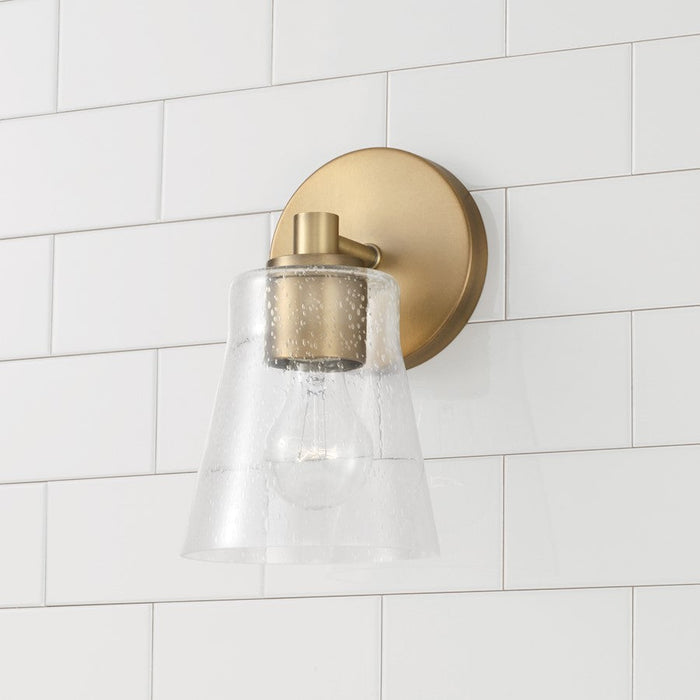 Capital Lighting Baker 1 Light Sconce, Clear Seeded