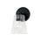 Capital Lighting Baker 1 Light Sconce, Matte Black/Clear Seeded - 646911MB-533