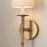 Capital Lighting Tulum 1 Light Wall Sconce, Brass/Natural