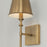 Capital Lighting Whitney Wall Sconce, Brass/White