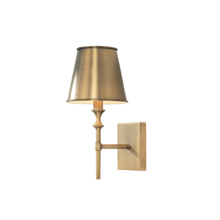 Capital Lighting Whitney Wall Sconce, Brass/White