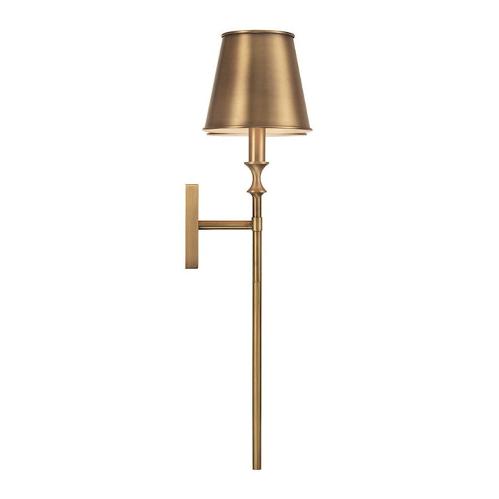 Capital Lighting Whitney Wall Sconce, Brass/White