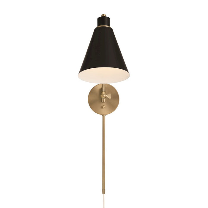 Capital Lighting Bradley 1 Light Wall Sconce, Aged Brass