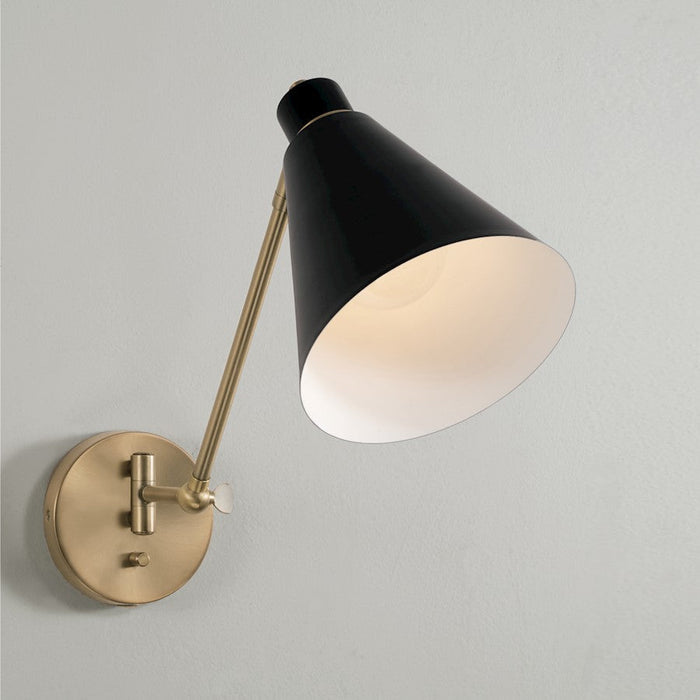 Capital Lighting Bradley 1 Light Wall Sconce, Aged Brass