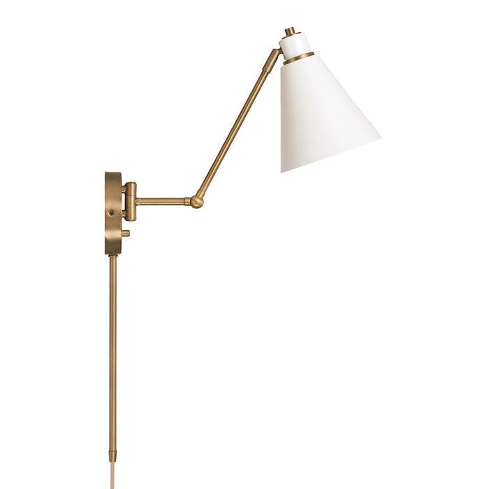 Capital Lighting Bradley 1 Light Wall Sconce, Aged Brass