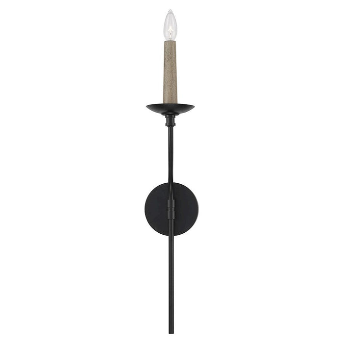 Capital Lighting Wilder 1 Light Sconce, Black