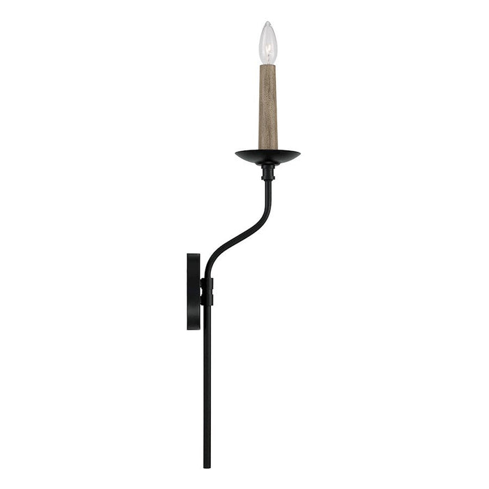 Capital Lighting Wilder 1 Light Sconce, Black