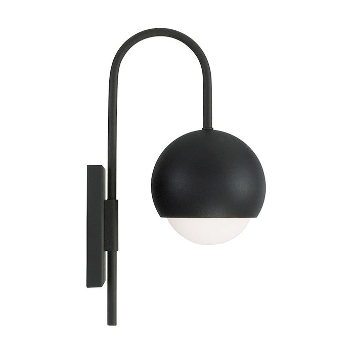 Capital Lighting Dolby 1 Light Sconce, Black Iron/Soft White