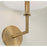 Capital Lighting Gilda 1 Sconce, Brass/White Fabric