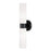 HomePlace Lighting Theo 2 Light Sconce, Black/Soft White - 652621MB