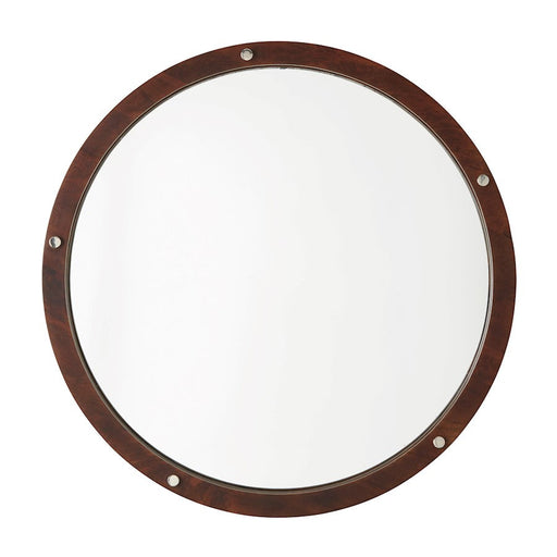 Capital Lighting Decorative Mirror, Dark Wood/Polished Nickel - 739901MM