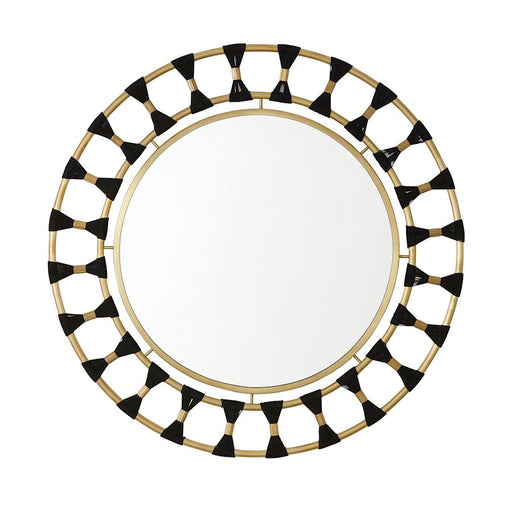 Capital Lighting Decorative Mirror, Black Rope/Patinaed Brass - 741101MM