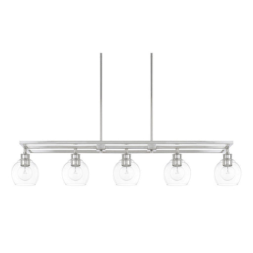 Capital Lighting Mid-Century 5 Light Island, Polished Nickel - 821151PN-426