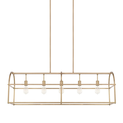 HomePlace by Capital Lighting 5 Light Island, Aged Brass - 825751AD