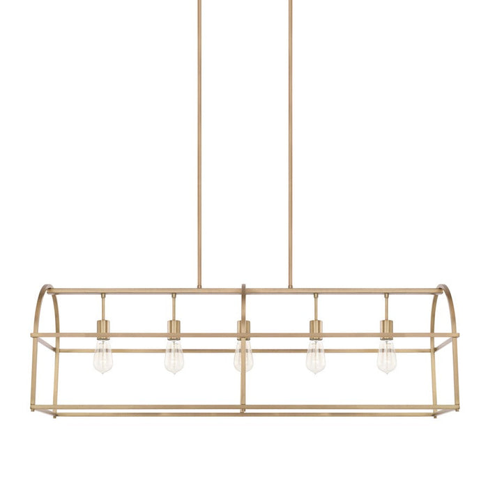 HomePlace by Capital Lighting 5 Light Island, Aged Brass - 825751AD