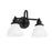 Capital Lighting Baxter 2 Light Vanity in Matte Black/Milk - 8302MB-128