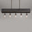 Capital Lighting Ashton 5 Light Island, Carbon Grey/Iron Silk