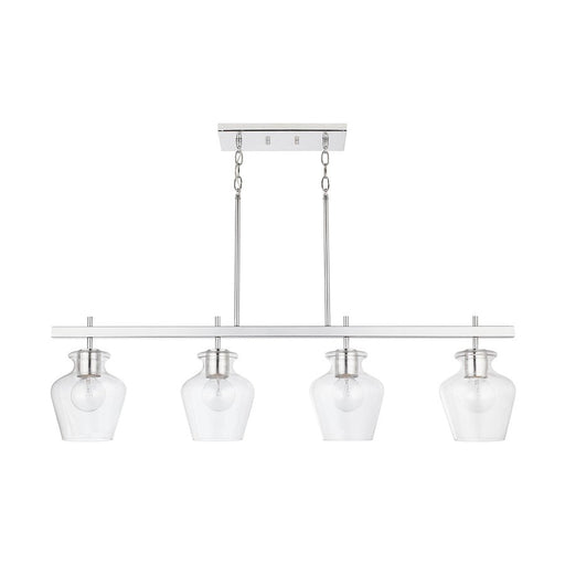 Capital Lighting Danes 4 Light Island, Chrome/Clear Glass - 838141CH-489