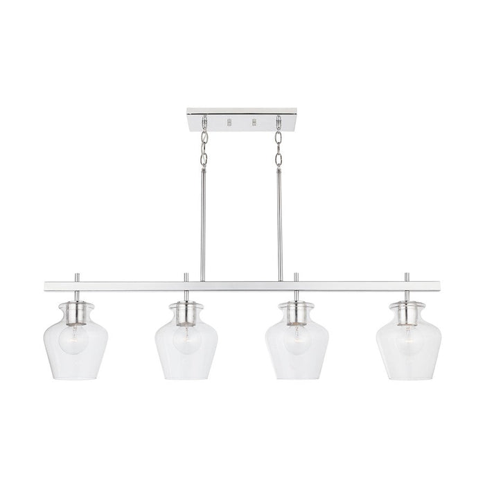 Capital Lighting Danes 4 Light Island, Chrome/Clear Glass