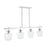 Capital Lighting Danes 4 Light Island, Chrome/Clear Glass