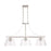 HomePlace Lighting Mattie 3 Light Island, Brushed Nickel/Clear Seeded - 838434BN